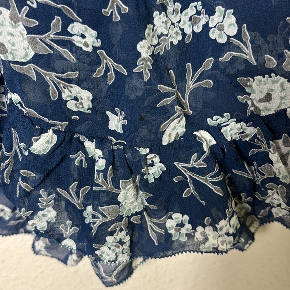 Ulla Johnson Rosine 100% Silk Sheer Blouse Top In Azure Blue size 0 - Picture 13 of 15